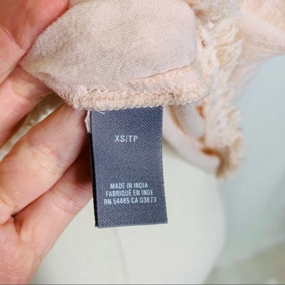 Aerie Off the Shoulder Crop Blouse XS Blush Pink 2653 - Picture 8 of 9